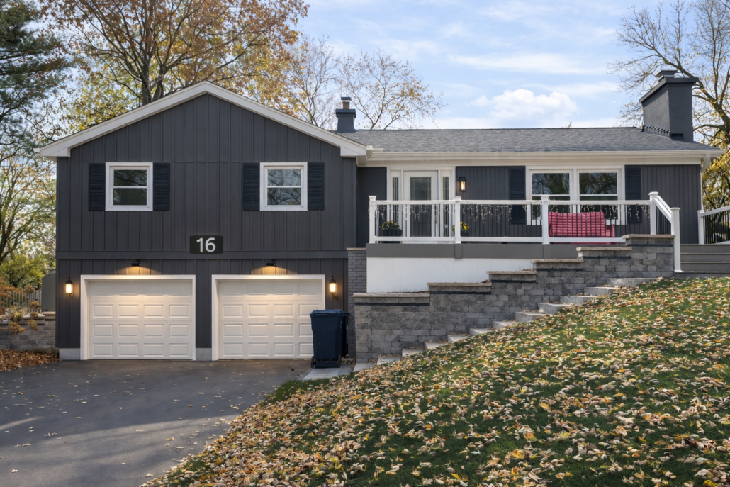 Labarbera house with board and batten 4-2-26 Siding installation project in Naperville IL